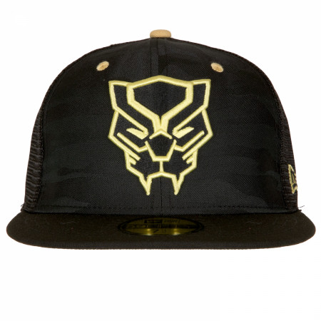 Black Panther Black Camo New Era 59Fifty Fitted Mesh Back Hat